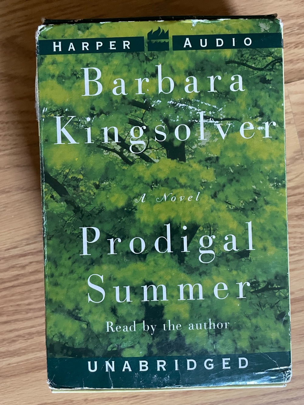 Harper Audio Prodigal Summer Audiobook – Green Cover with White Text cassettes